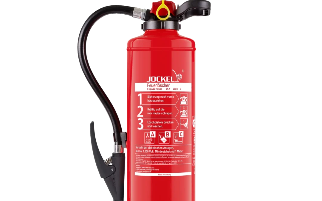 Jockel P 6 JX 34 Pulver-Aufladelöscher – 6 kg ABC-Pulverfeuerlöscher